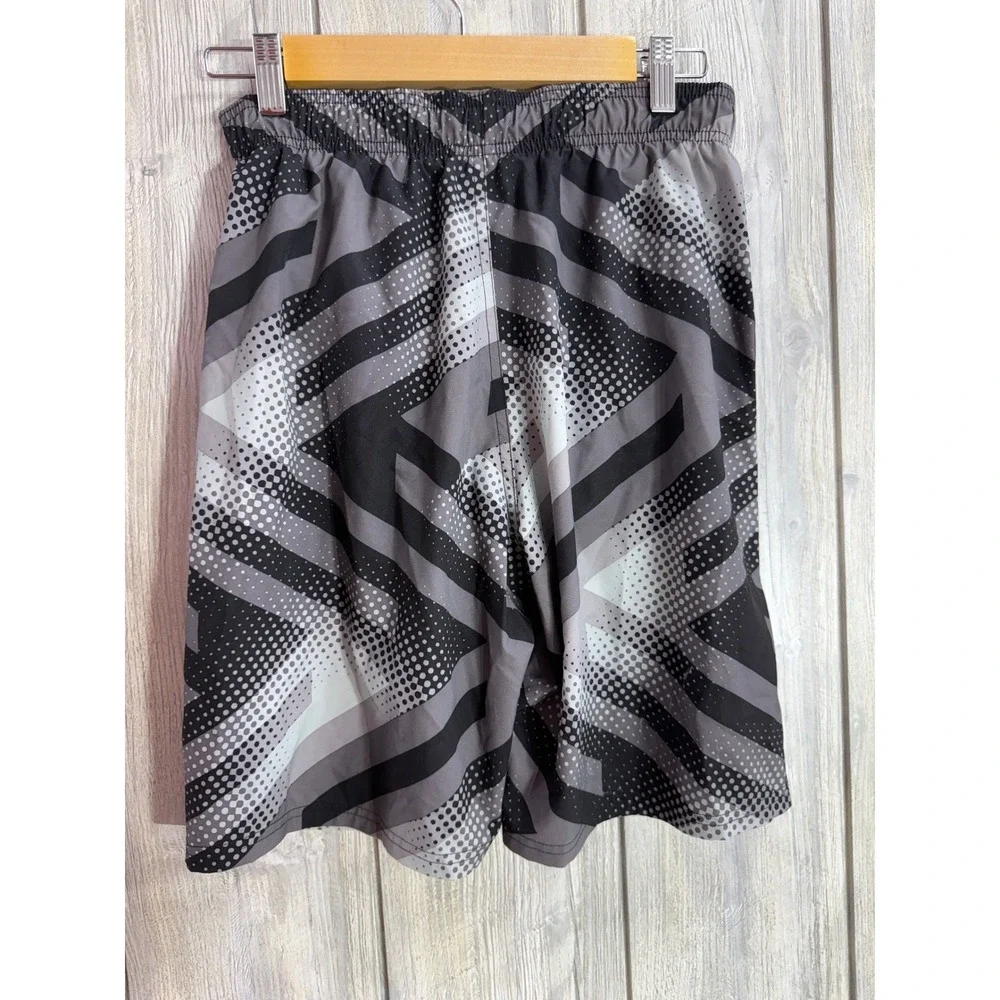 Nike Mens Swim Volley Shorts Grey Black Geometric Dot NESS8422 Size Small